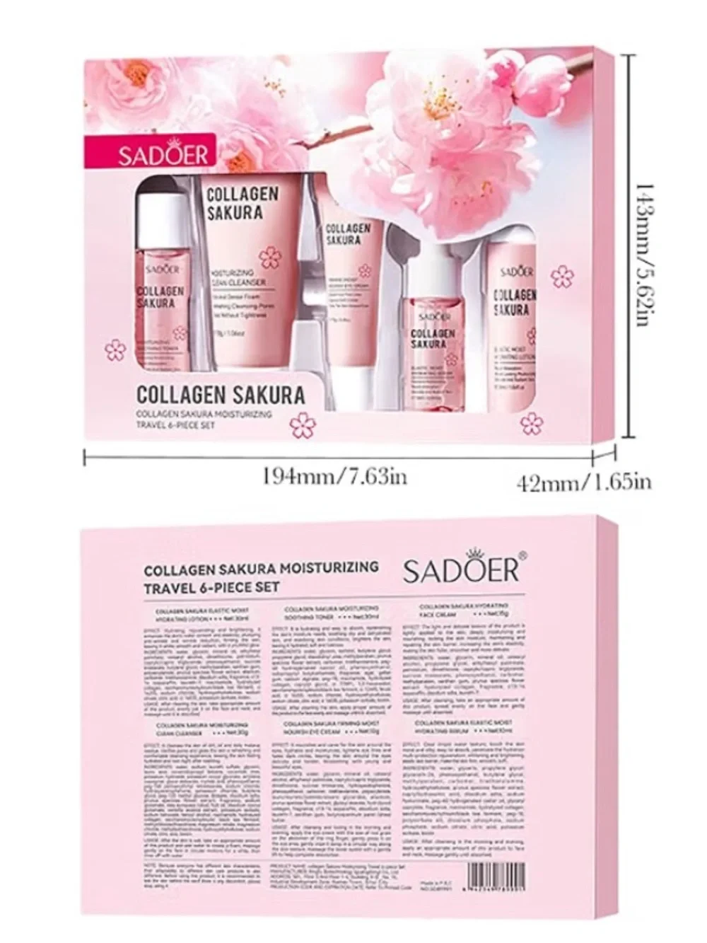 *Buy Now* Sadoer Collagen Sakura 6‑In‑1 Skin Care Travel Ready Set
